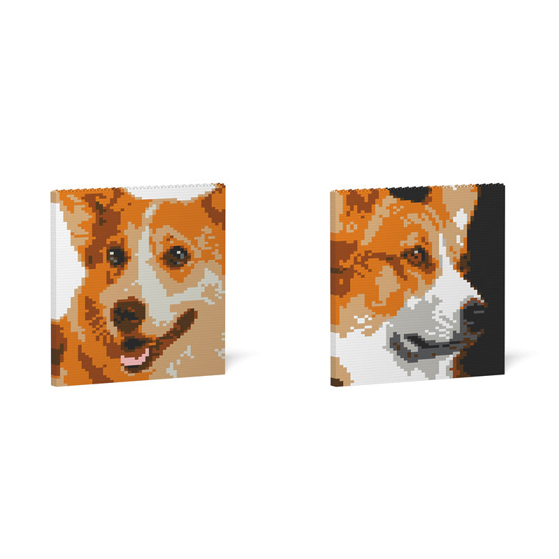 JEKCA Welsh Corgi Mini 01S, Set Di Mattoncini Da Costruzione Per Adulti E Ragazzi, Oltre 420 Pezzi, Età 14+