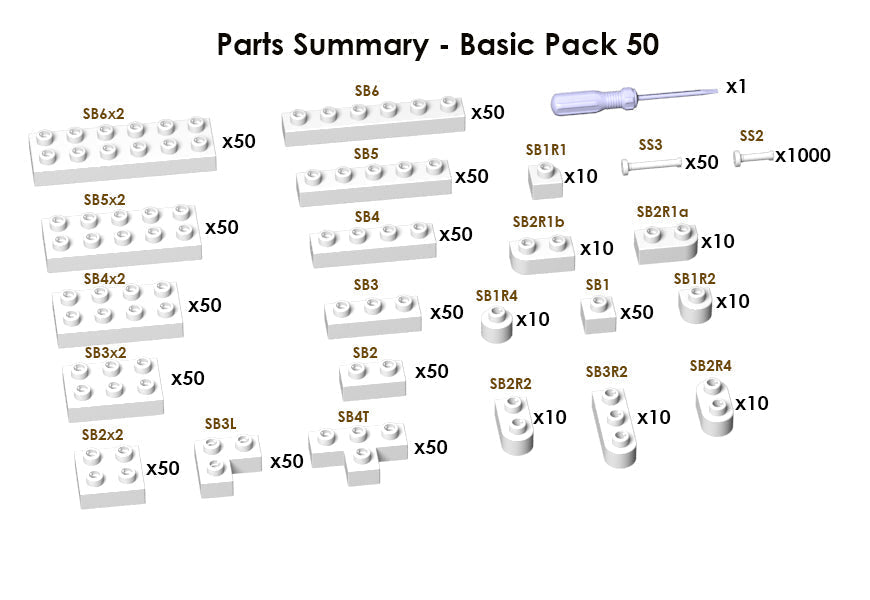 Sculptor Basic Pack 50 - White