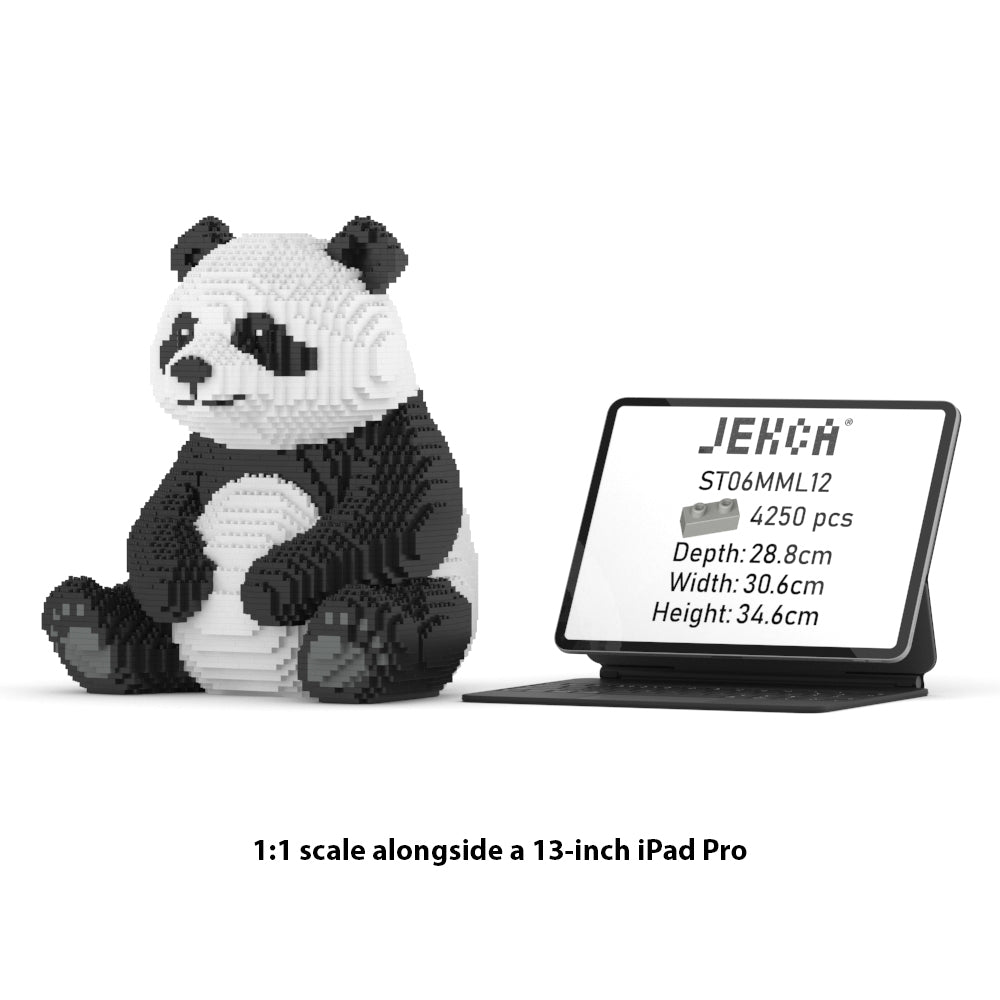 Panda Money Bank 02S - JEKCA | Plastic Building Blocks for Kidults