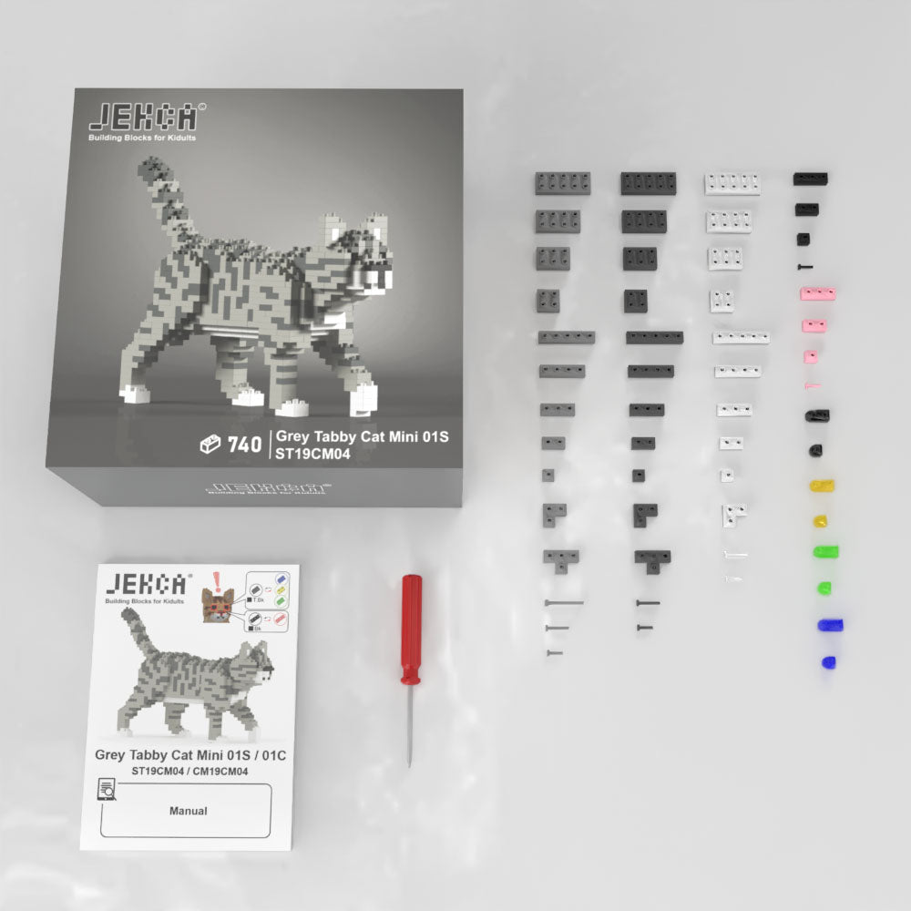 Chat Tigré Gris Mini 01