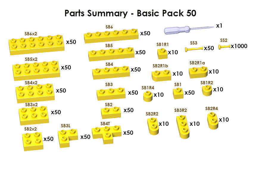 Sculptor Basic Pack 50 - Yellow