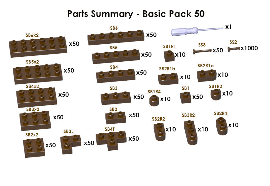 Sculptor Basic Pack 50 - Brown#1545