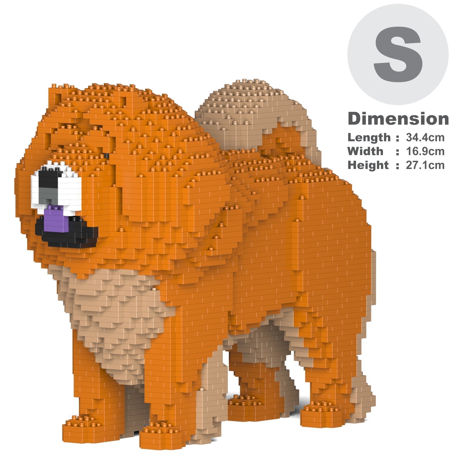 JEKCA Bulldog francese 02S-M04 | Blocchi di costruzione in plastica per cani | Età 14