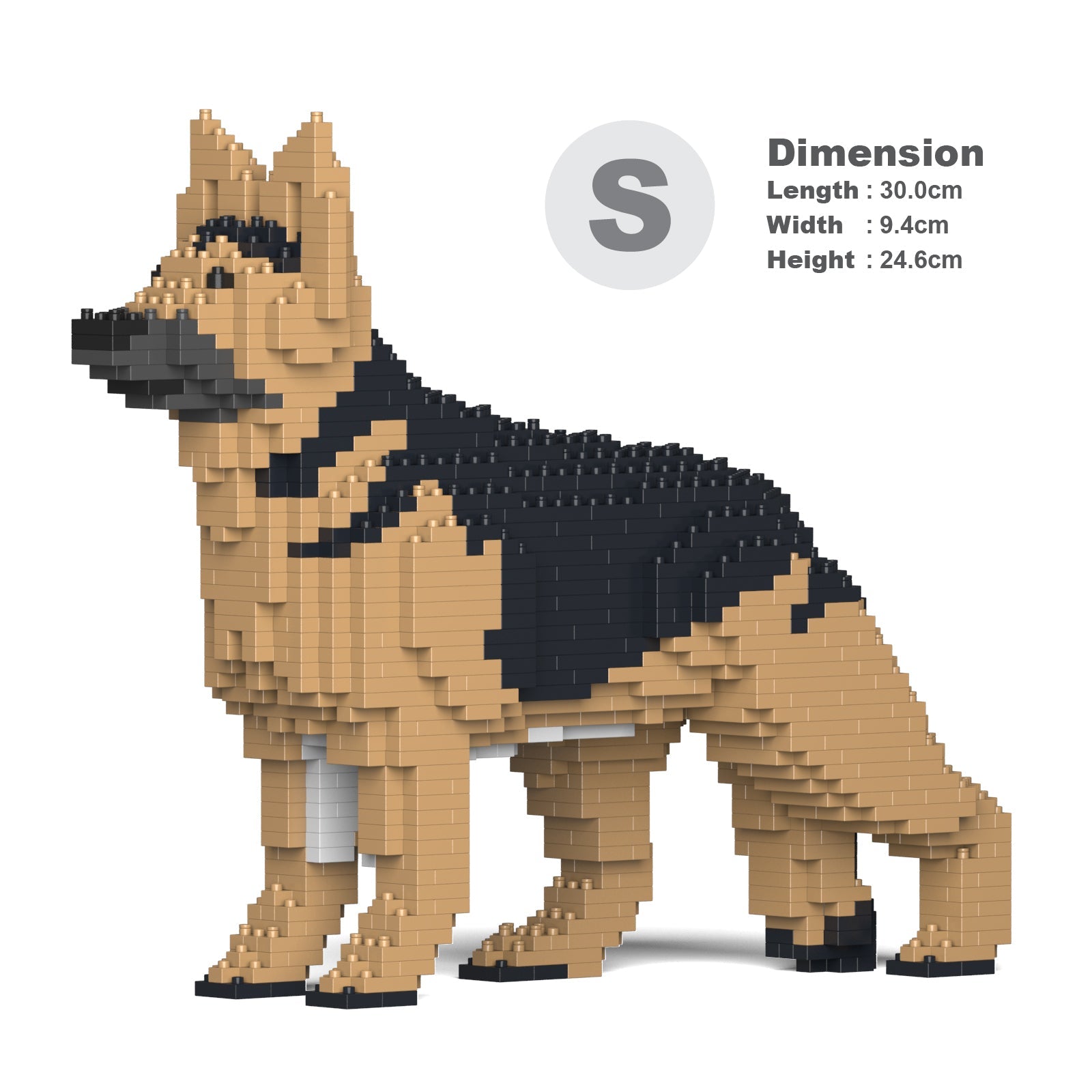 German Shepherd 01-M01 JEKCA Plastic Building Blocks for